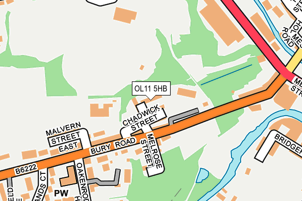 OL11 5HB map - OS OpenMap – Local (Ordnance Survey)