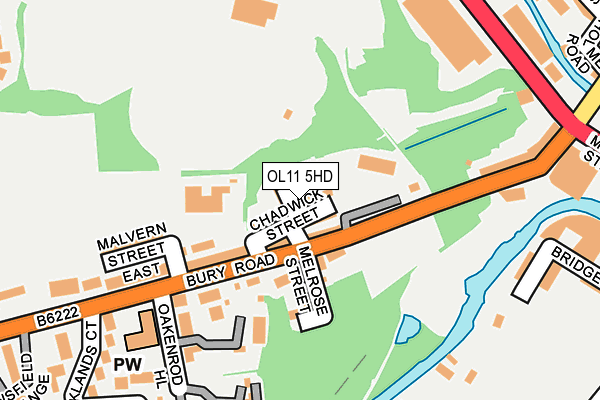 OL11 5HD map - OS OpenMap – Local (Ordnance Survey)