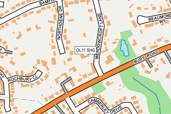 OL11 5HG map - OS OpenMap – Local (Ordnance Survey)