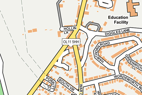 OL11 5HH map - OS OpenMap – Local (Ordnance Survey)