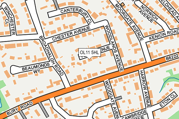 OL11 5HL map - OS OpenMap – Local (Ordnance Survey)