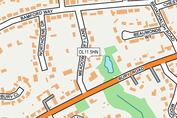 OL11 5HN map - OS OpenMap – Local (Ordnance Survey)