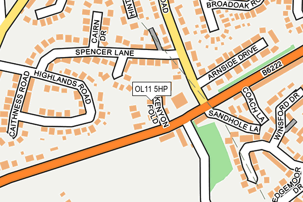 OL11 5HP map - OS OpenMap – Local (Ordnance Survey)