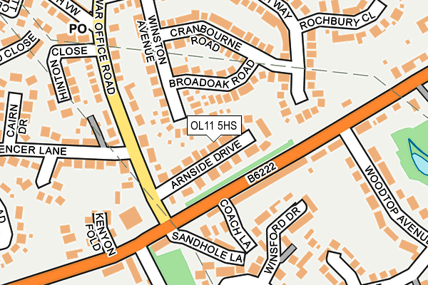 OL11 5HS map - OS OpenMap – Local (Ordnance Survey)