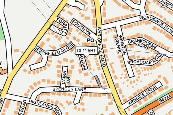 OL11 5HT map - OS OpenMap – Local (Ordnance Survey)