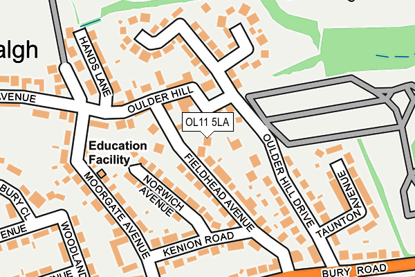 OL11 5LA map - OS OpenMap – Local (Ordnance Survey)