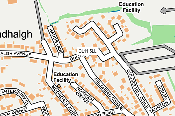 OL11 5LL map - OS OpenMap – Local (Ordnance Survey)