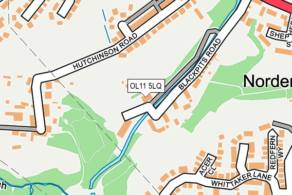 OL11 5LQ map - OS OpenMap – Local (Ordnance Survey)