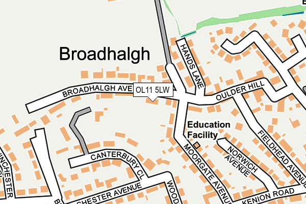 OL11 5LW map - OS OpenMap – Local (Ordnance Survey)