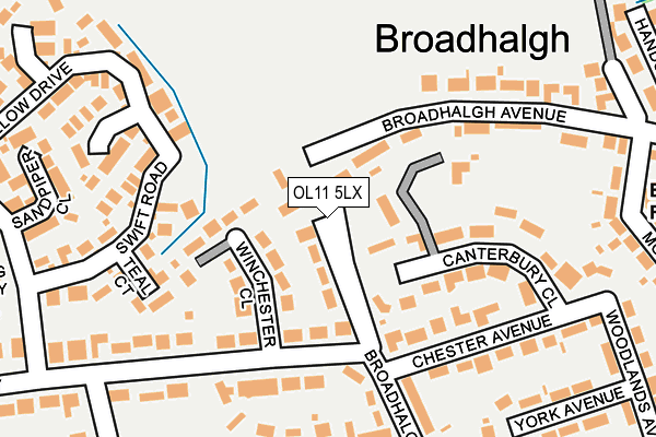 OL11 5LX map - OS OpenMap – Local (Ordnance Survey)