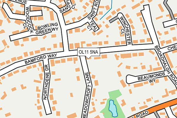 OL11 5NA map - OS OpenMap – Local (Ordnance Survey)