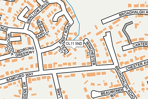 OL11 5ND map - OS OpenMap – Local (Ordnance Survey)