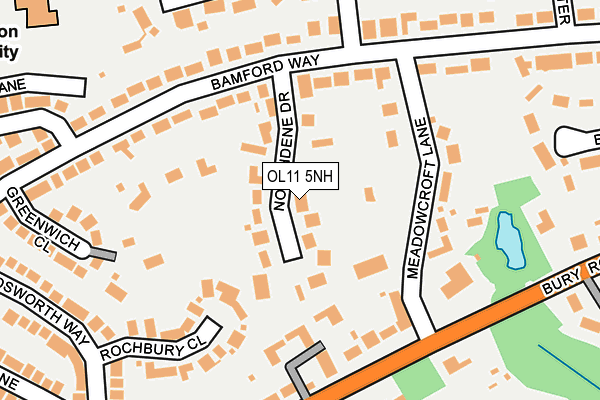 OL11 5NH map - OS OpenMap – Local (Ordnance Survey)