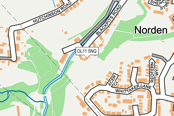 OL11 5NQ map - OS OpenMap – Local (Ordnance Survey)