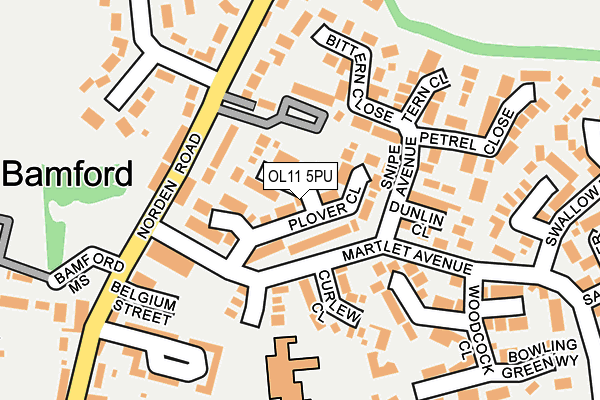 OL11 5PU map - OS OpenMap – Local (Ordnance Survey)