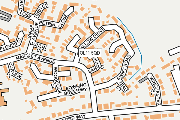 OL11 5QD map - OS OpenMap – Local (Ordnance Survey)