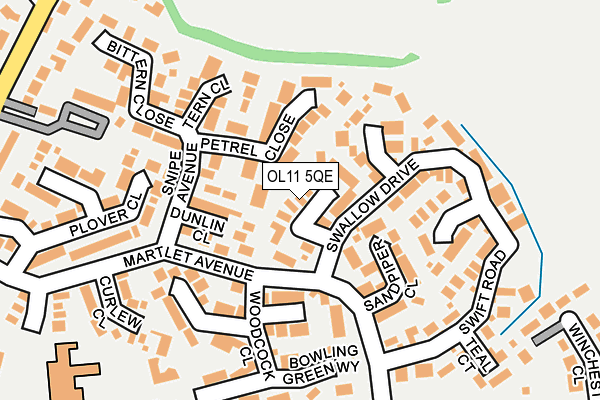 OL11 5QE map - OS OpenMap – Local (Ordnance Survey)