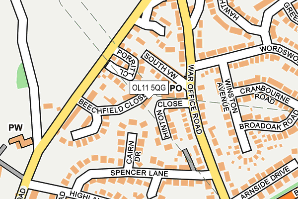 OL11 5QG map - OS OpenMap – Local (Ordnance Survey)