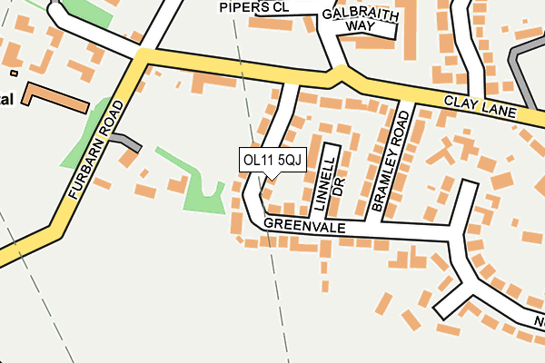 OL11 5QJ map - OS OpenMap – Local (Ordnance Survey)
