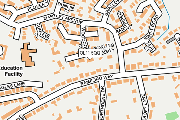 OL11 5QQ map - OS OpenMap – Local (Ordnance Survey)