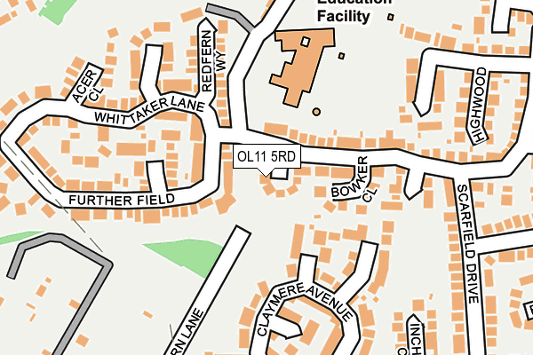 OL11 5RD map - OS OpenMap – Local (Ordnance Survey)