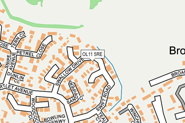 OL11 5RE map - OS OpenMap – Local (Ordnance Survey)