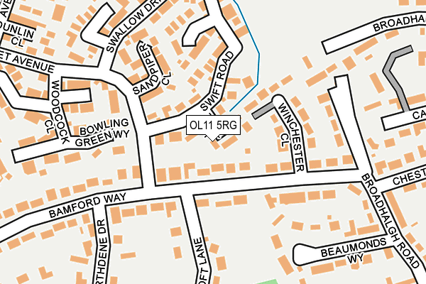 OL11 5RG map - OS OpenMap – Local (Ordnance Survey)