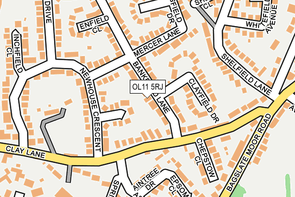 OL11 5RJ map - OS OpenMap – Local (Ordnance Survey)