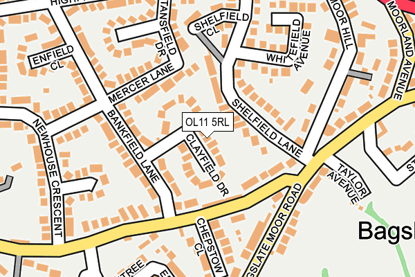 OL11 5RL map - OS OpenMap – Local (Ordnance Survey)