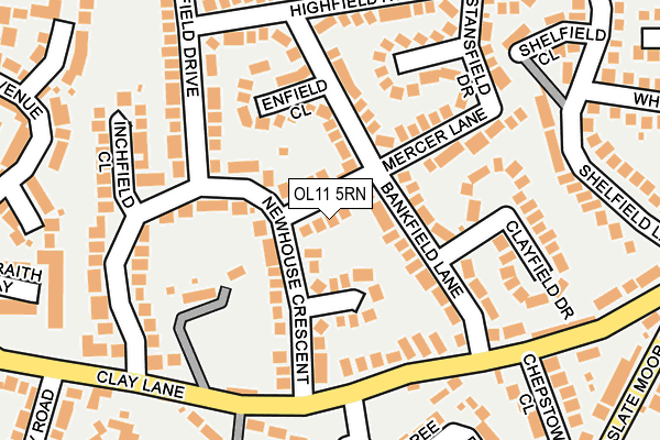 OL11 5RN map - OS OpenMap – Local (Ordnance Survey)