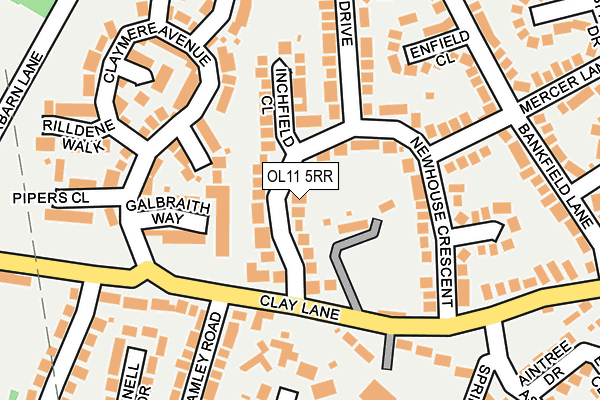 OL11 5RR map - OS OpenMap – Local (Ordnance Survey)