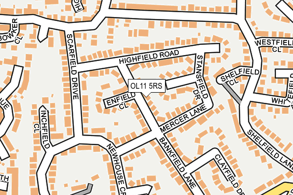 OL11 5RS map - OS OpenMap – Local (Ordnance Survey)