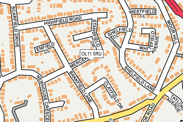 OL11 5RU map - OS OpenMap – Local (Ordnance Survey)