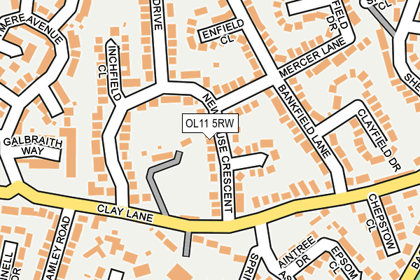 OL11 5RW map - OS OpenMap – Local (Ordnance Survey)