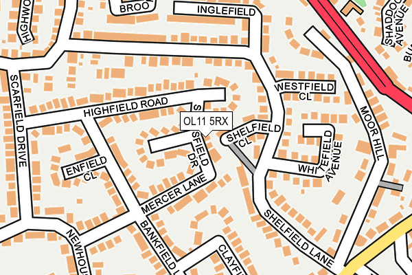 OL11 5RX map - OS OpenMap – Local (Ordnance Survey)
