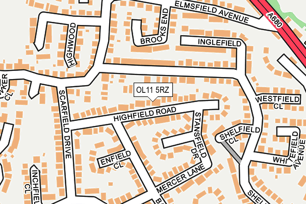 OL11 5RZ map - OS OpenMap – Local (Ordnance Survey)