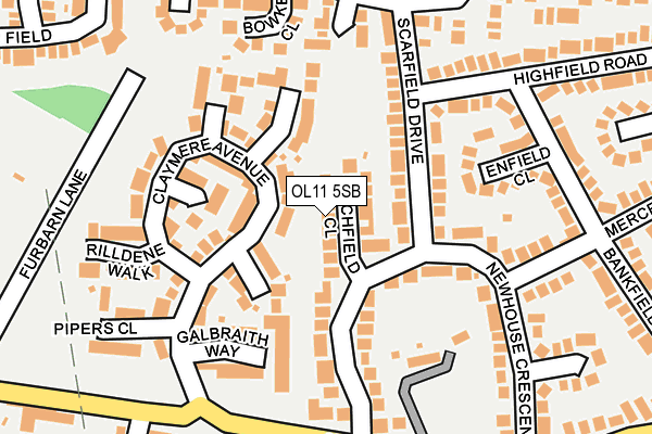 OL11 5SB map - OS OpenMap – Local (Ordnance Survey)