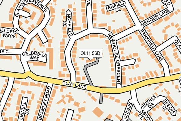 OL11 5SD map - OS OpenMap – Local (Ordnance Survey)