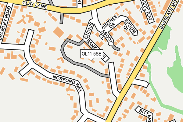 OL11 5SE map - OS OpenMap – Local (Ordnance Survey)