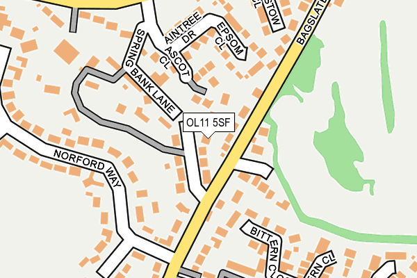 OL11 5SF map - OS OpenMap – Local (Ordnance Survey)