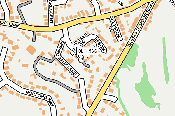 OL11 5SG map - OS OpenMap – Local (Ordnance Survey)