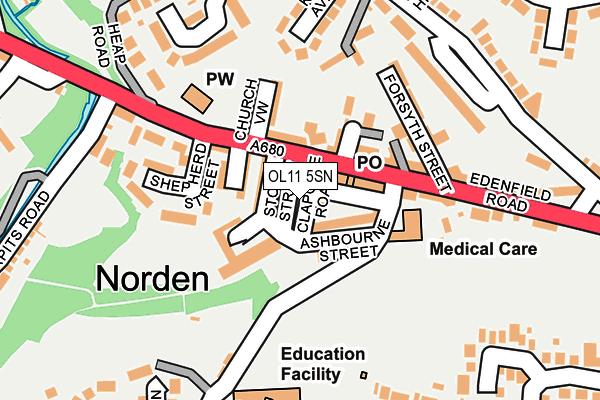 OL11 5SN map - OS OpenMap – Local (Ordnance Survey)