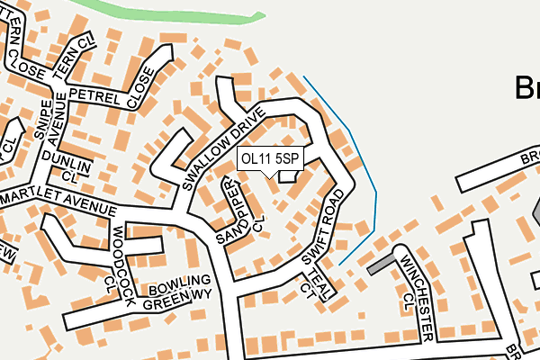 OL11 5SP map - OS OpenMap – Local (Ordnance Survey)