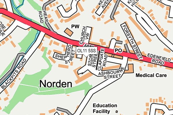 OL11 5SS map - OS OpenMap – Local (Ordnance Survey)