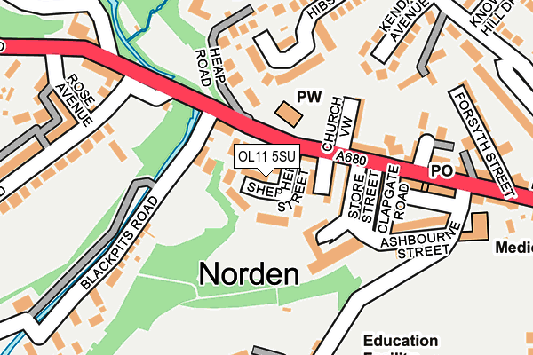 OL11 5SU map - OS OpenMap – Local (Ordnance Survey)