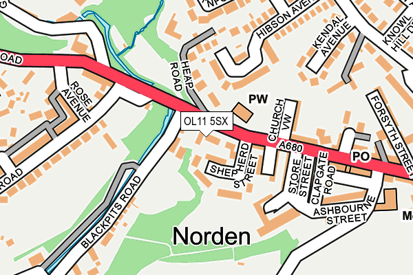 OL11 5SX map - OS OpenMap – Local (Ordnance Survey)