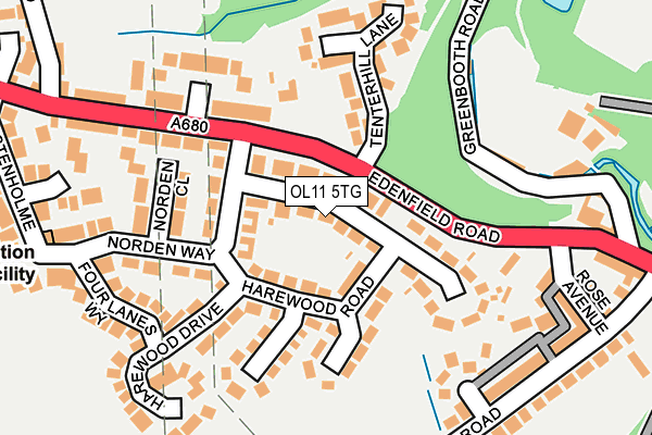 OL11 5TG map - OS OpenMap – Local (Ordnance Survey)