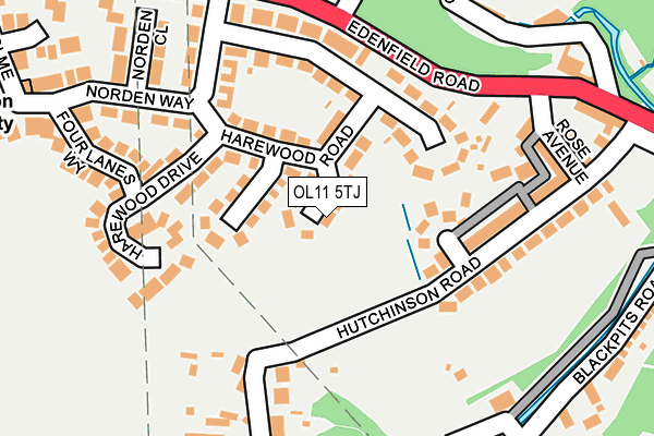 OL11 5TJ map - OS OpenMap – Local (Ordnance Survey)