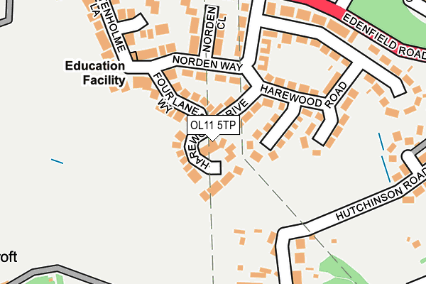 OL11 5TP map - OS OpenMap – Local (Ordnance Survey)