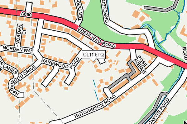 OL11 5TQ map - OS OpenMap – Local (Ordnance Survey)